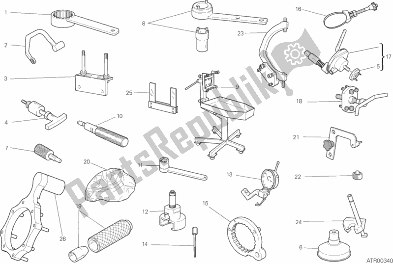 Alle onderdelen voor de Werkplaatsgereedschap, Motor van de Ducati Scrambler Sixty2 Thailand USA 400 2017